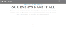 Tablet Screenshot of encorelive.com